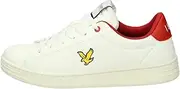[LYLE & SCOTT] Model: Trainers Low Material: 100% eco-Leather, Lining and Footbed: 100% Synthetic Base: Special Rubber White red 04