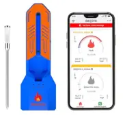 Wifi & Bluetooth Wireless Meat Thermometer, Unlimited Range, 7 NIST Certified
