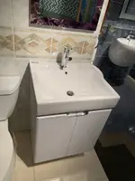 【麗室衛浴】日本INAX原廠 GL-536ANC-BW1 +不鏽鋼烤漆浴櫃組