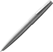 LAMY 2000 silver - elegant fountain pen in a velvety matt polished stainless steel barrel - 14 ct. gold nib, partially platinum-plated - nib size F