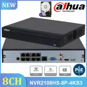 Dahua NVR2108HS-8P-4KS3 8-Channel PoE 4K Security Network Video Recorder NVR