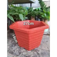 在飛比找蝦皮購物優惠-組合 5 盆 FAB 350 紅磚嘴尺寸 27cm x 18