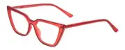 Calabria Gotham Chic 84 Triangular Reading Glasses +7.00 Red Crystal Black Women