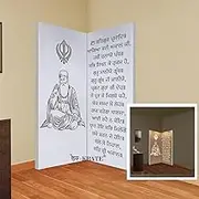 Deckrate White Temple frame | Mandir Frame with LED Lights | Customized Temple Frame | Puja Mandir for Home & Office | Corner wall decor(DESIGN 59) (2 X 1 FEET)