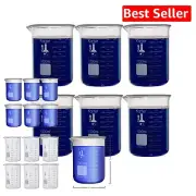 1000ml Borosilicate 3.3 Glass Beakers - Double Scale Graduated, Pack of 6