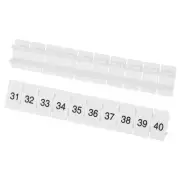 20 Pcs Terminal Marker Strip,ZB6 Terminal Blocks Marking Labels 31-40