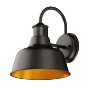Hillside Dark Bronze Motion Sensor Dusk to Dawn Outdoor Wall Sconce Barn Light
