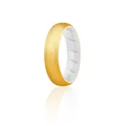ROQ Silicone Wedding BR Solid Ring - White-Gold by ROQ for Women - 11 mm Ring