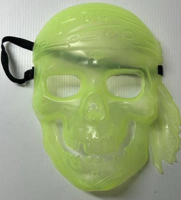 Spook Zone Adult Face Mask Glow In The Dark Skeleton Skull Pirate