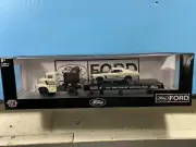 1/64 M2 HAULERS FORD MOTOR 1956 FORD COE & 1970 FORD MUSTANG OFF WHITE