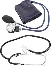 [Healifty] Manual Blood Pressure Cuff & Stethoscope - Blood Pressure Monitor Arm Sleeve for Home (Black)