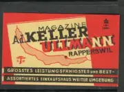 MATCHBOX LABELS SWITZERLAND- Keller Ullmann shop in Rapperswil-**mint