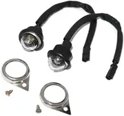 AEspares WHITE PILOT PARKING LIGHT WITH CHROME RIMS Compatible With ROYAL ENFIELD BULLET CLASSIC
