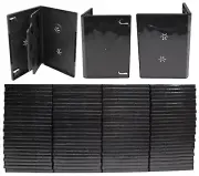 New Standard Black DVD 5 Disc 14mm New Premium Movie Storage Cases Bulk Lot