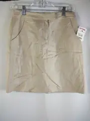 Cynthia Rowley Women's Size 2 Tan Skirt With Pockets Lined New With Tags