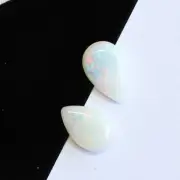7x5 8x5mm 2pcs pear 1.11ct Australian natural solid white / light opal stones