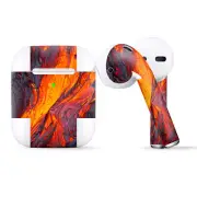 Skins Wraps compatible for Apple Airpods Charred Lava volcano ash
