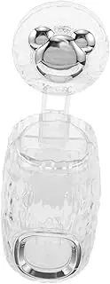 ARTSEWPLY Automatic Toothpaste Squeezer Toothpaste Squeezer for Wall Mount Dispenser Wall Toothpaste Dispenser Toothbrush Holders Bathroom Organizer Toothbrush Cups Plastic Transparent