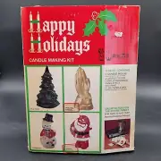 New Vintage Walnut Hill Christmas Holiday Santa Clause+Praying Hands Candle Kit