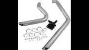 VH Shortshot Staggered Exhaust Pipe System Chrome Dyna Super Glide T-Sport 01-03