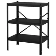BROR 1 section/shelves, black, 85x55x110 cm