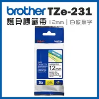 在飛比找myfone網路門市優惠-brother TZe-231 原廠護貝標籤帶(12mm 白