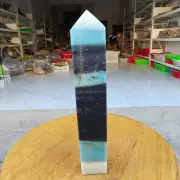615g Trolleite Crystal Tower Point Obelisk Natural Rare Blue Quartz Healing Z775
