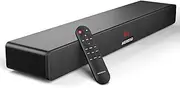 Sound bar Wooden MEREDO Sound Bars for TV 2.1CH Built-in Subwoofer 150W All-in-One Soundbar Bass/Treble Adjustable 5 EQ Modes ARC/Optical/AUX/BT 5.0 3D Surround Sound for Home Theater-Compact 28Inch