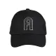 【FURLA 芙拉】FURLA刺繡拱形LOGO混紡棉質棒球帽(女款/黑)