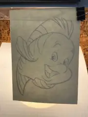 Flounder The Little Mermaid - WHITE - Vinyl Sticker Decal - MM4.3.868