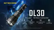 Nitecore DL30 Dive Torch 100 Meter Dive 1100 Lumens 788 Throw 3 Degree Spot Beam