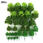 High Quality Outdoor Landscape Model Tree Diorama Green Plastic Scenery