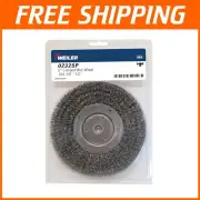 6" Wolverine Bench Grinder Wheel - 0.014" Crimped Wire, Heavy-Duty Performance