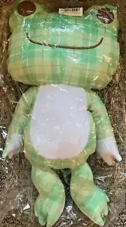 Pickles the Frog 20" Check Plaid Pattern Stuffed Animal Plush Toreba Nakajima NR