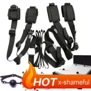 Bed Restraint Ankle Cuffs Adjustable Straps Open Mouth Gags