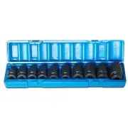Action 607201001 - Impact Socket Set 1/2" Drive 6-Point - 10 Piece Metric