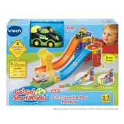 VTech Go! Go! 3-in-1 Launch and Play Raceway, Interactive Playset with Race Car