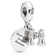 BN GENUINE PANDORA BINOCULARS DOUBLE DANGLE CHARM-798062CZ