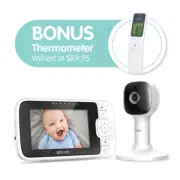 Oricom OBH430 4.3” Smart Baby Video Monitor+BONUS HFS1000 Digital Thermometer