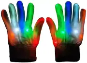 Unisex LED Light-up Gloves, Medium Size, Six Modes Including Flashing / Steady