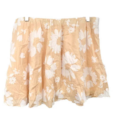American Eagle Women Size XL Skirt Short Mini Peach Orange White Hawaiian Floral