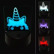 Peeking Unicorn 3D Illusion LED Night Light Sign Nightstand Desk Lamp