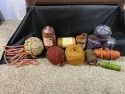 Vintage Lot of Macrame Yarn Olefin Fiber Braiding Cord 5, 7 Ply Heavyweight