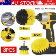 3PCS Drill Brush Power Scrubber Attachment Set Tub Cleaning Grout Carpet Combo