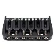 6 String Guitar Fixed Bridge – Metal Hardtail Bridges Replacement Part Black