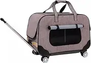 Pet Stroller Dog Stroller Cat Stroller Portable Dog Stroller with Detachable Carrier Pet Stroller with 4 Wheels Adjustable Handle for Medium Small Dogs Cats Dog Pram Dog Cat(Color:Grey)