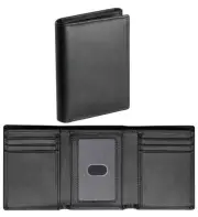 Genuine Leather Trifold Wallet for Men, Rfid Blocking Tri fold Mens Wallets w...