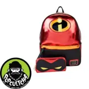 The Incredibles - Metallic Light Up 12" Faux Leather Mini Backpack with Purse