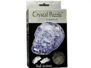 3D SKULL,CLEAR, CRYSTAL PUZZLE (VEN901174)