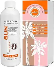Self Tanning Spray by Sun Laboratories 8oz - Best Sunless Tanning Solution with Tanning Mitt - Ultra Dark Self Tanner - Natural Sunless Airbrush Body and Face for Bronzing and Golden Tan